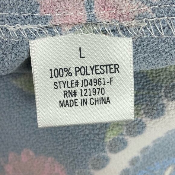 Blue Rain Floral Print Off The Shoulder Ruffle Dress Size‎ Large Bohemian Boho L - Picture 7 of 9